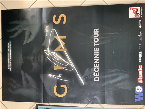 Maitre GIMS - Décennie Tour - 80x120cm - Affiche État correct reconditionné disponible sur Fnac