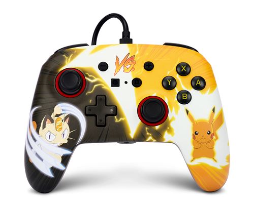 Manette filaire pour Nintendo Switch PowerA Pokémon Pikachu contre Meowth État correct PowerA reconditionné disponible sur Fnac