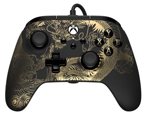Manette filaire PowerA Adv Dragon vs Phoenix pour Xbox Series X Noir et Or État correct - 31,99 € Manette filaire PowerA Adv Dragon vs Phoenix pour Xbox Series X Noir et Or État correct PowerA reconditionné disponible sur Fnac