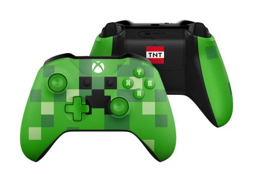 Manette Xbox One Microsoft Sans Fil Edition Limitée Minecraft Creeper + Code d’essai Live Gold de 14 jours État correct Microsoft reconditionné disponible sur Fnac