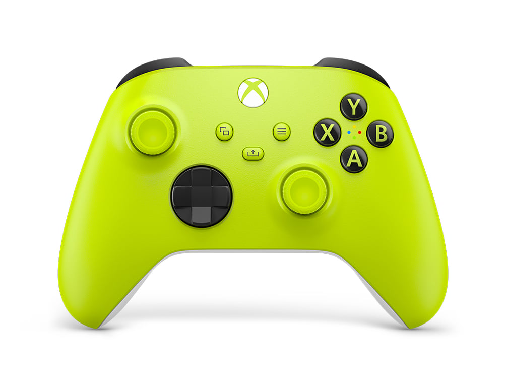 Manette Xbox Series sans fil nouvelle génération – Electric Volt – Jaune – Xbox Series / Xbox One / PC Windows 10 - Jaune - Excellent état Parfait état Microsoft reconditionné disponible sur Pixmania