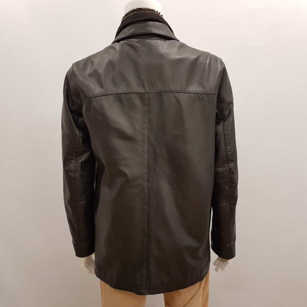 Voir photo 3 de Manteau hiver en cuir noir - CJW JEANSWEAR - taille L Manteau hiver en cuir noir - CJW JEANSWEAR - taille L État correct reconditionné photo 3
