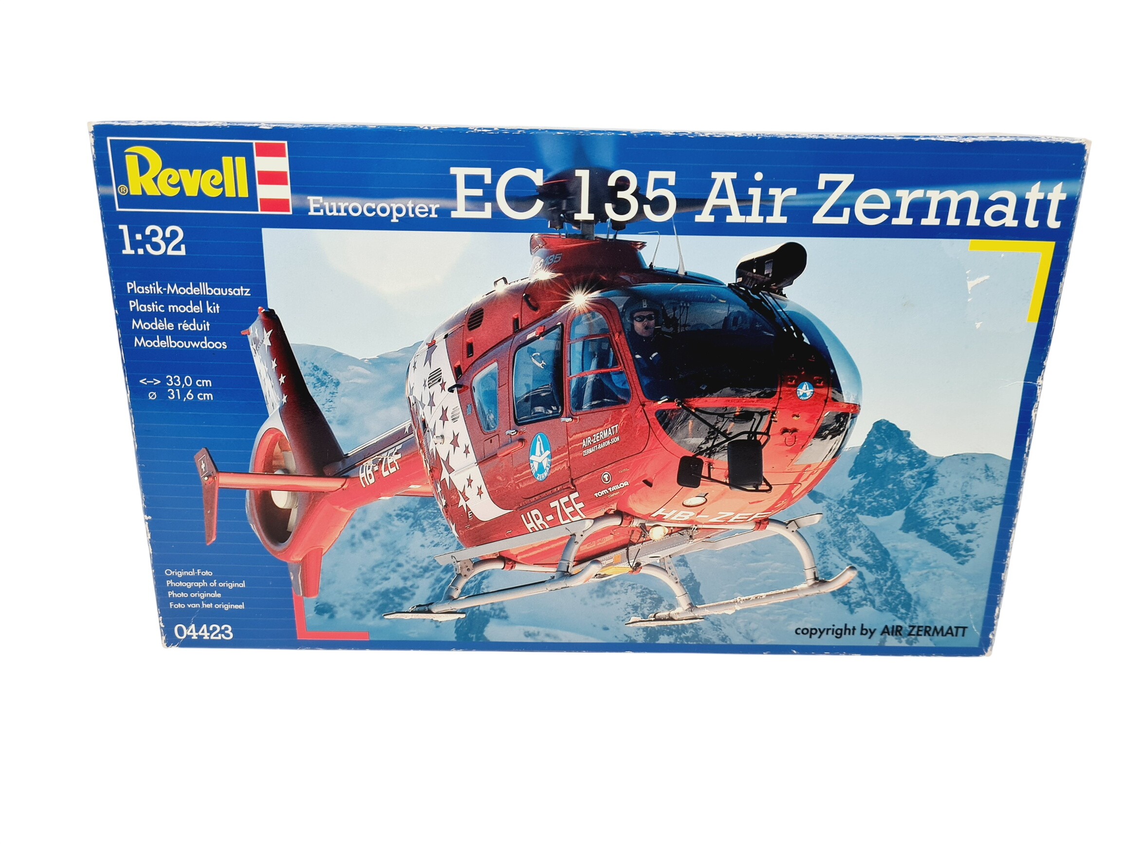Maquette d'avion - Hélicoptère EC-135 Air Zermatt - 1/32 échelle - Revell Parfait état - 35,00 € Maquette d'avion - Hélicoptère EC-135 Air Zermatt - 1/32 échelle - Revell Parfait état reconditionné disponible sur Label Emmaüs