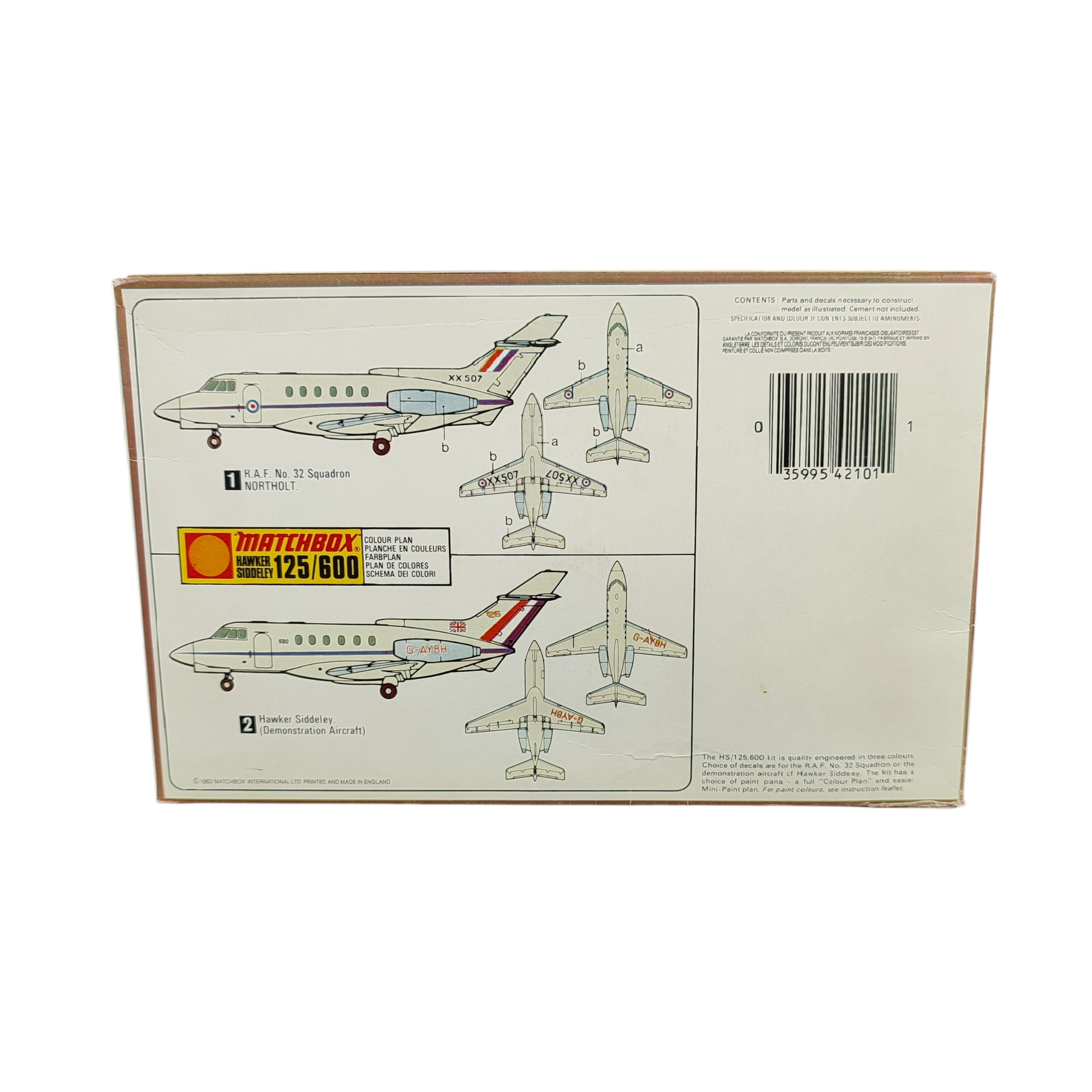 Voir photo 3 de Maquette de 1983 Matchbook Hawker Siddeley 125/600 modèle "PK-110" Complet Maquette de 1983 Matchbook Hawker Siddeley 125/600 modèle "PK-110" Complet Bon état reconditionné photo 3
