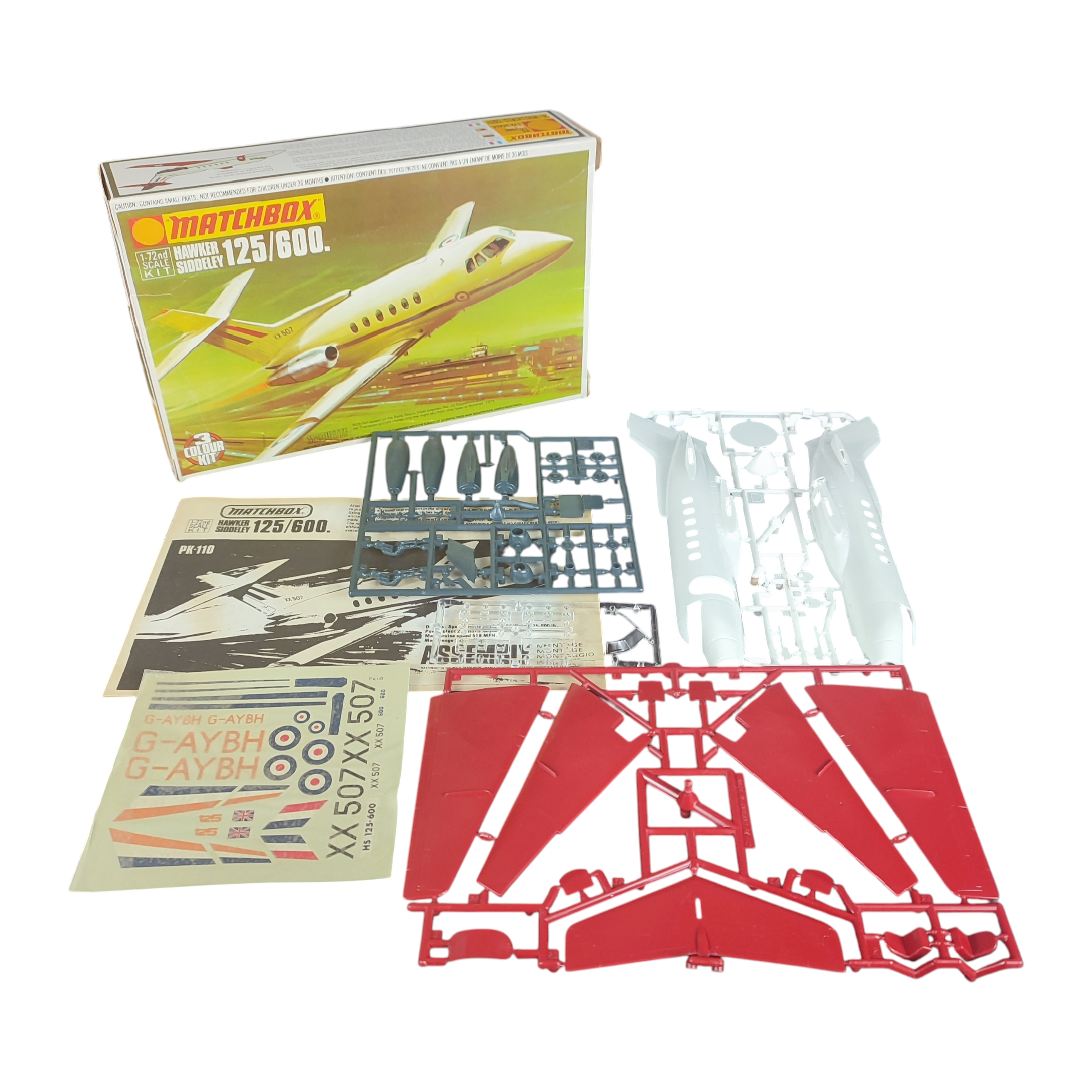 Maquette de 1983 Matchbook Hawker Siddeley 125/600 modèle "PK-110" Complet Bon état - 15,00 € Maquette de 1983 Matchbook Hawker Siddeley 125/600 modèle "PK-110" Complet Bon état reconditionné disponible sur Label Emmaüs