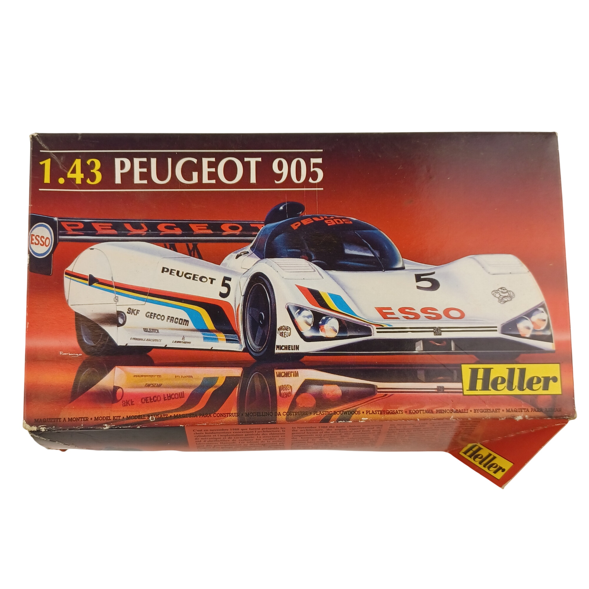 Maquette de voiture miniature à monter Heller Peugeot 905 Très bon état - 20,00 € Maquette de voiture miniature à monter Heller Peugeot 905 Très bon état reconditionné disponible sur Label Emmaüs