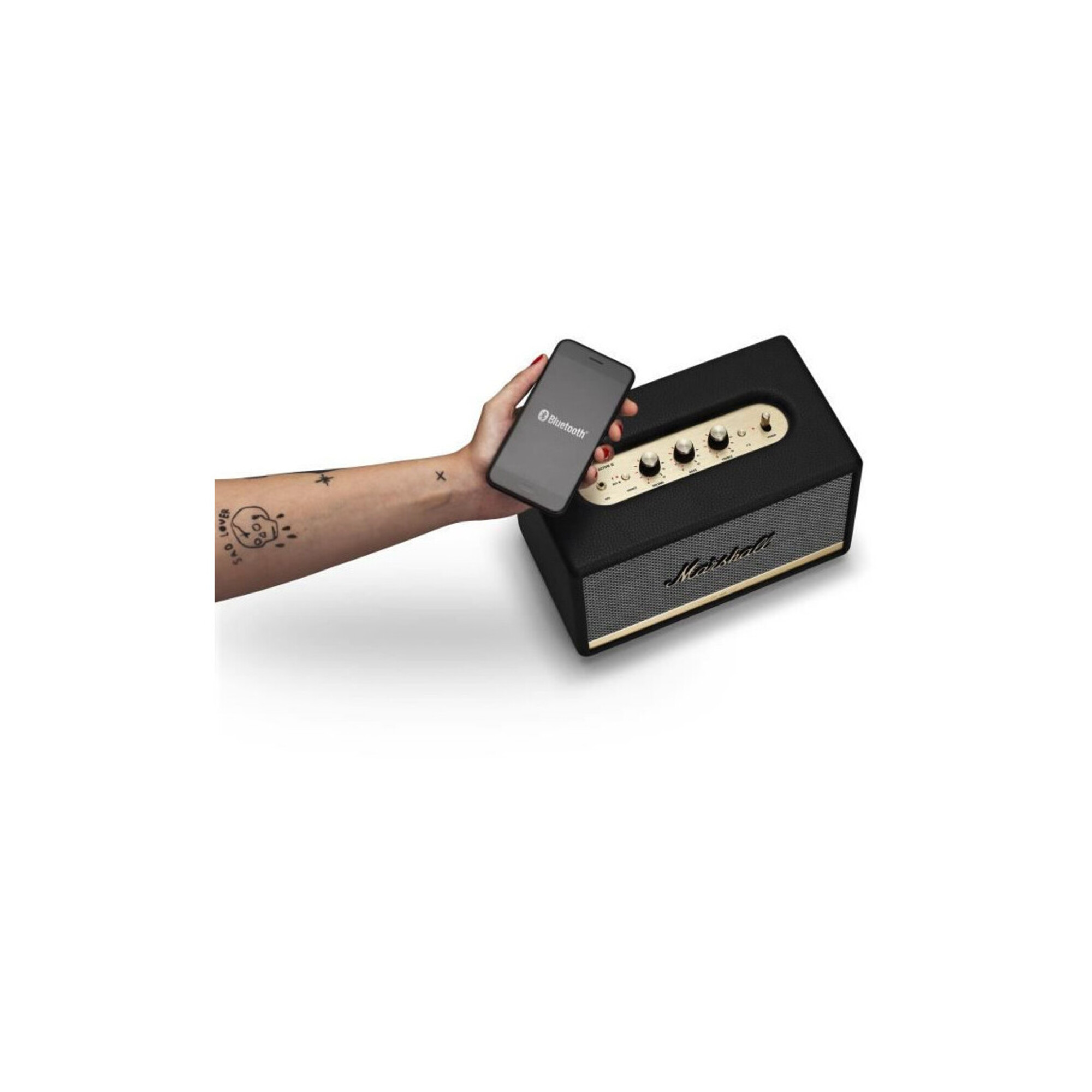 Voir photo 3 de MARSHALL Enceinte Bluetooth ACTON BT II Noir EU - Excellent état | Dero MARSHALL Enceinte Bluetooth ACTON BT II Noir EU - Excellent état Parfait état Marshall reconditionné photo 3 | Dero