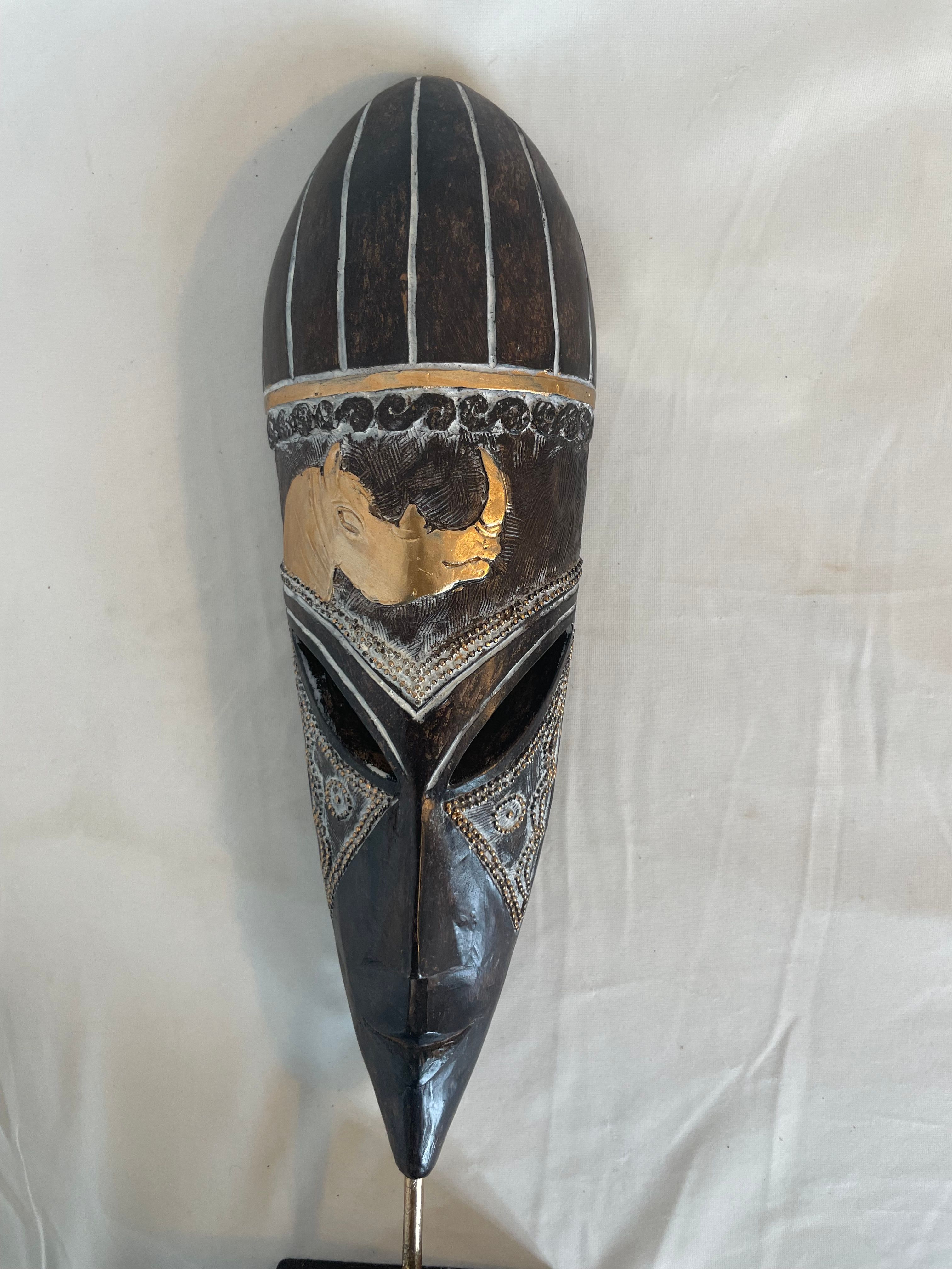 Voir photo 4 de Masque decoratif africain d'Atmosphera Masque decoratif africain d'Atmosphera État correct reconditionné photo 4