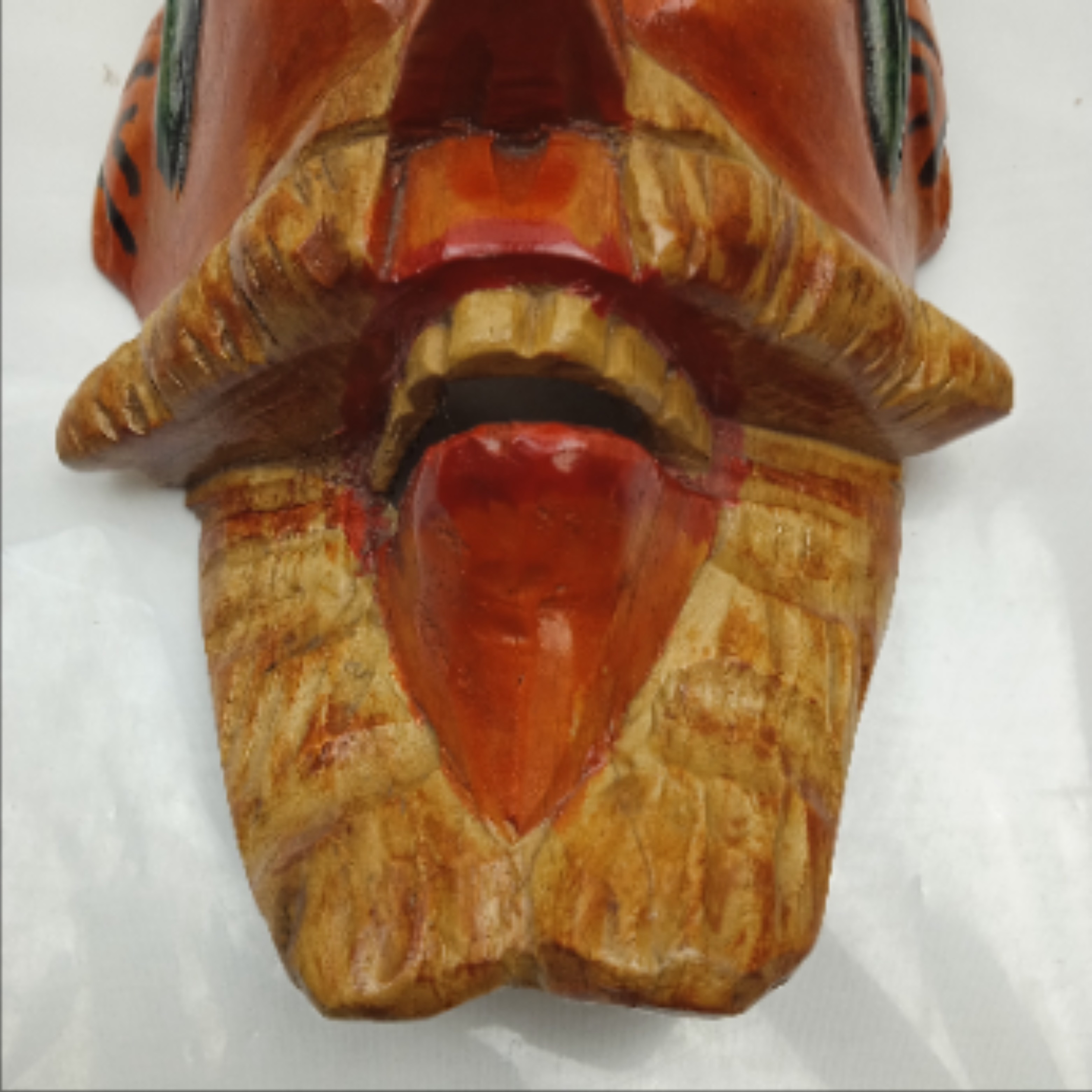 Voir photo 4 de Masque en Bois Art Tribal Perroquet Cetesal Guatemala Masque en Bois Art Tribal Perroquet Cetesal Guatemala État correct reconditionné photo 4