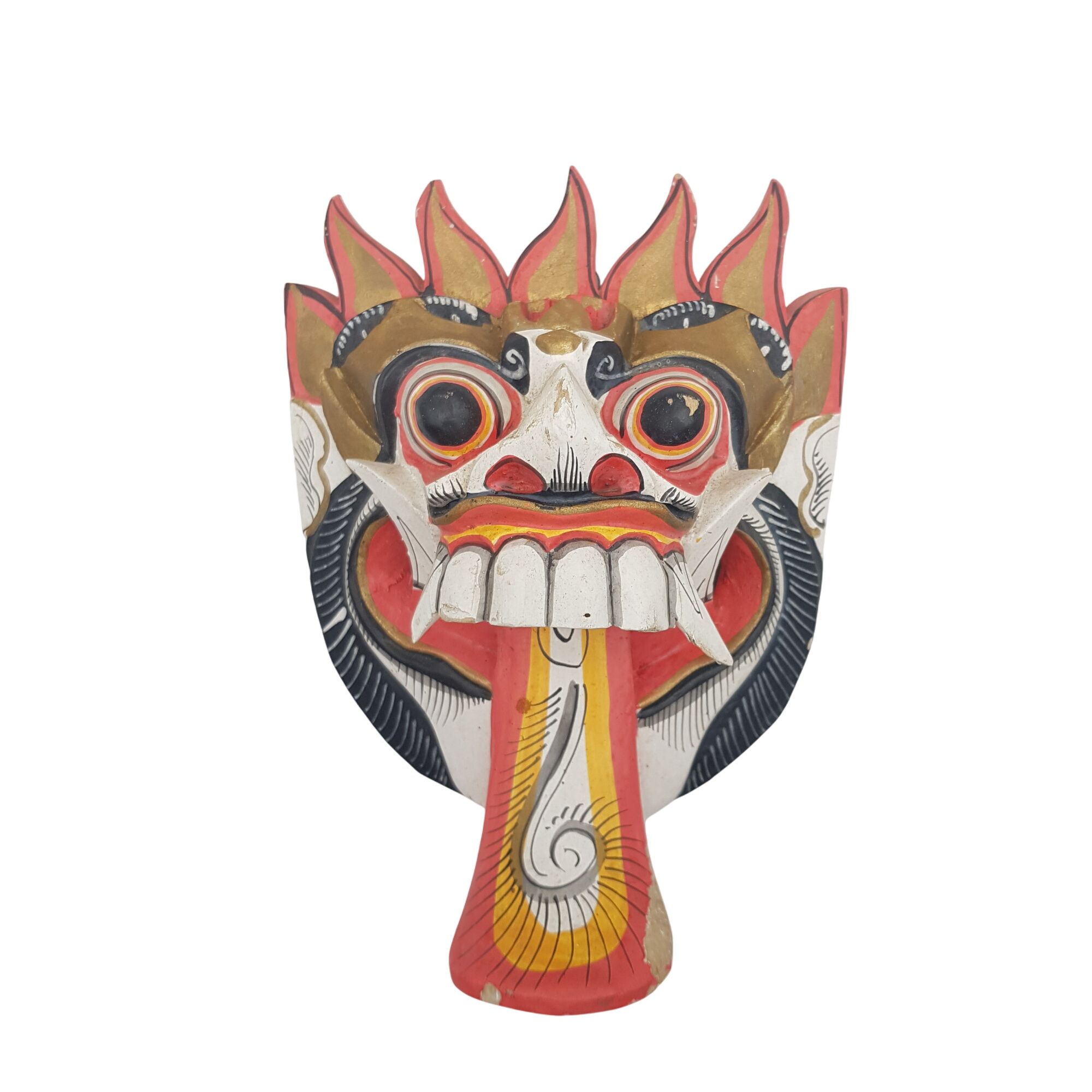 Acheter Masque en bois peint, Indonésien Bon état - 10,00 € Masque en bois peint, Indonésien Bon état reconditionné disponible sur Label Emmaüs