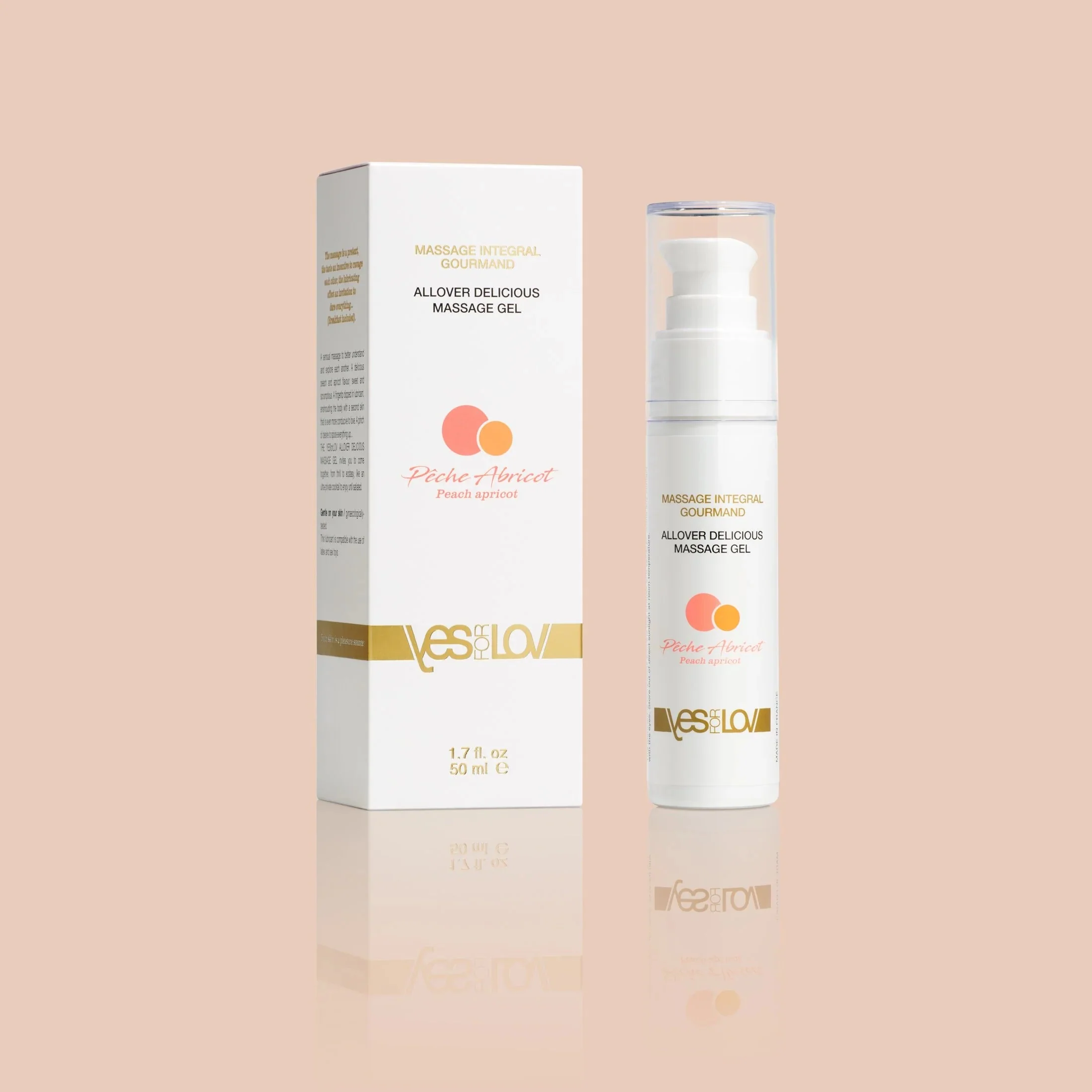 Massage intégral et lubrifiant gourmand - Pêche Abricot reconditionné disponible sur Rejouis | Dero