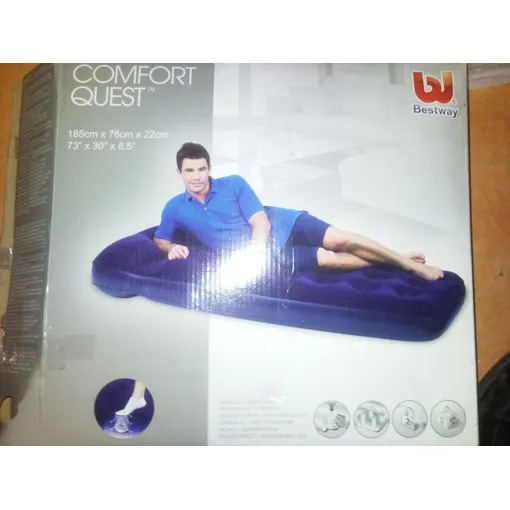 matelas gonflable comfort quest individuelle bleue Bestway Bon état reconditionné disponible sur Rakuten