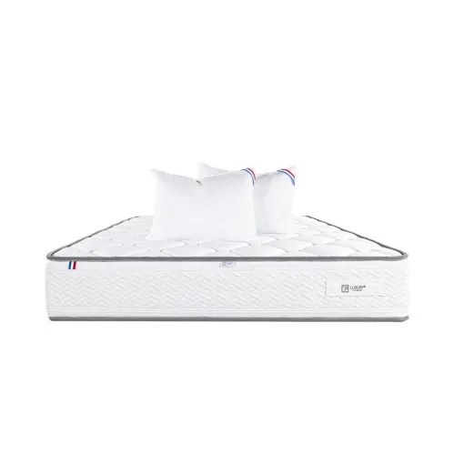 Matelas Iris (20 cm),mousse haute densité, ferme, face été/hiver et Oreiller - Blanc, 140x200cm Bon état reconditionné disponible sur Rakuten