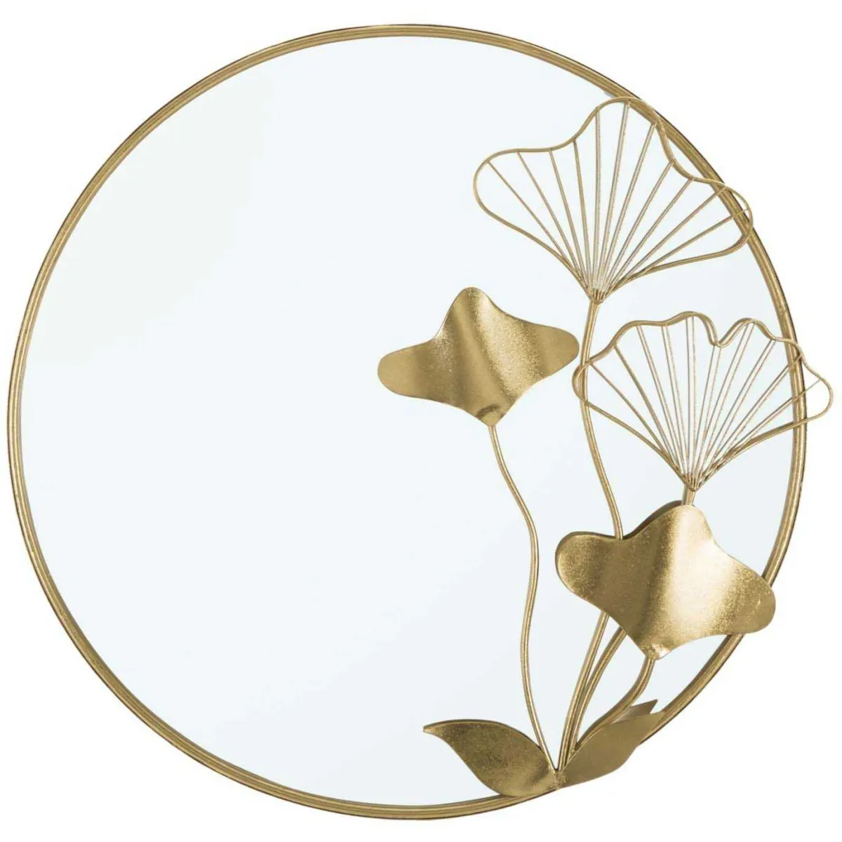Mauro ferretti Miroir mural rond fleurs - Or Reconditionné - 43,64 € Mauro ferretti Miroir mural rond fleurs - Or Reconditionné reconditionné disponible sur Rue du Commerce Seconde Vie