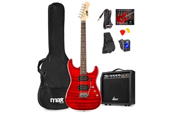 Max GigKit - Guitare Electrique Pack Débutant Ampli 40 Watts - Quilted Rouge Très bon état N/A reconditionné disponible sur Darty
