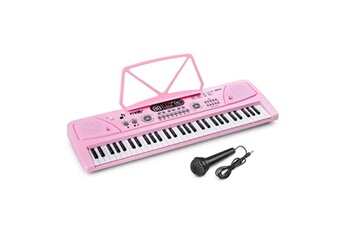 MAX KD61 - Clavier Electronique Rose 61 Touches Portable avec Batterie Rechargeable | 200 Sons, 200 Rythmes & Haut-Parleurs Intégrés Très bon état N/A reconditionné disponible sur Darty