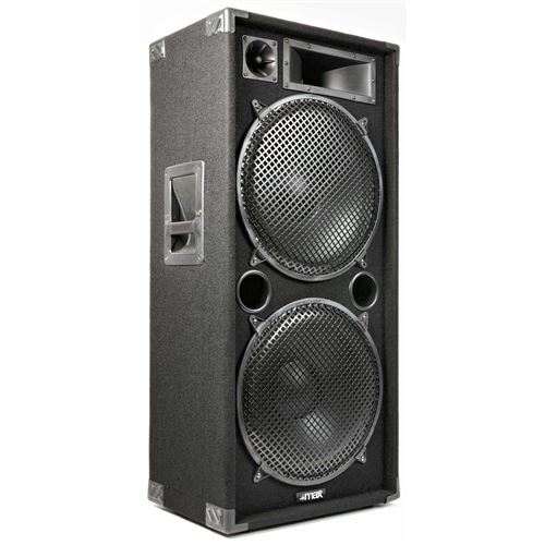 MAX MAX215 - Enceinte disco, puissance de 2000 Watts, 2x 15 pouces, idéale pour les soirées disco, les karaokés, les fêtes État correct N/A reconditionné disponible sur Fnac