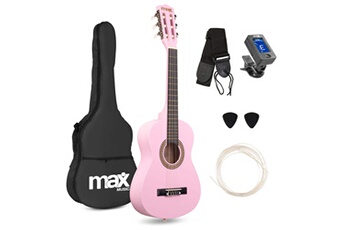 Max SoloArt Pack Guitare Classique Junior 1/4 - Rose, Enfant 4 à 6 ans Très bon état N/A reconditionné disponible sur Darty