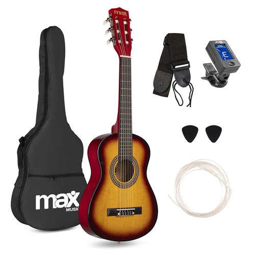 Max SoloArt Pack Guitare Classique Junior 1/4 - Sunburst, Enfant 4 à 6 ans État correct N/A reconditionné disponible sur Fnac | Dero