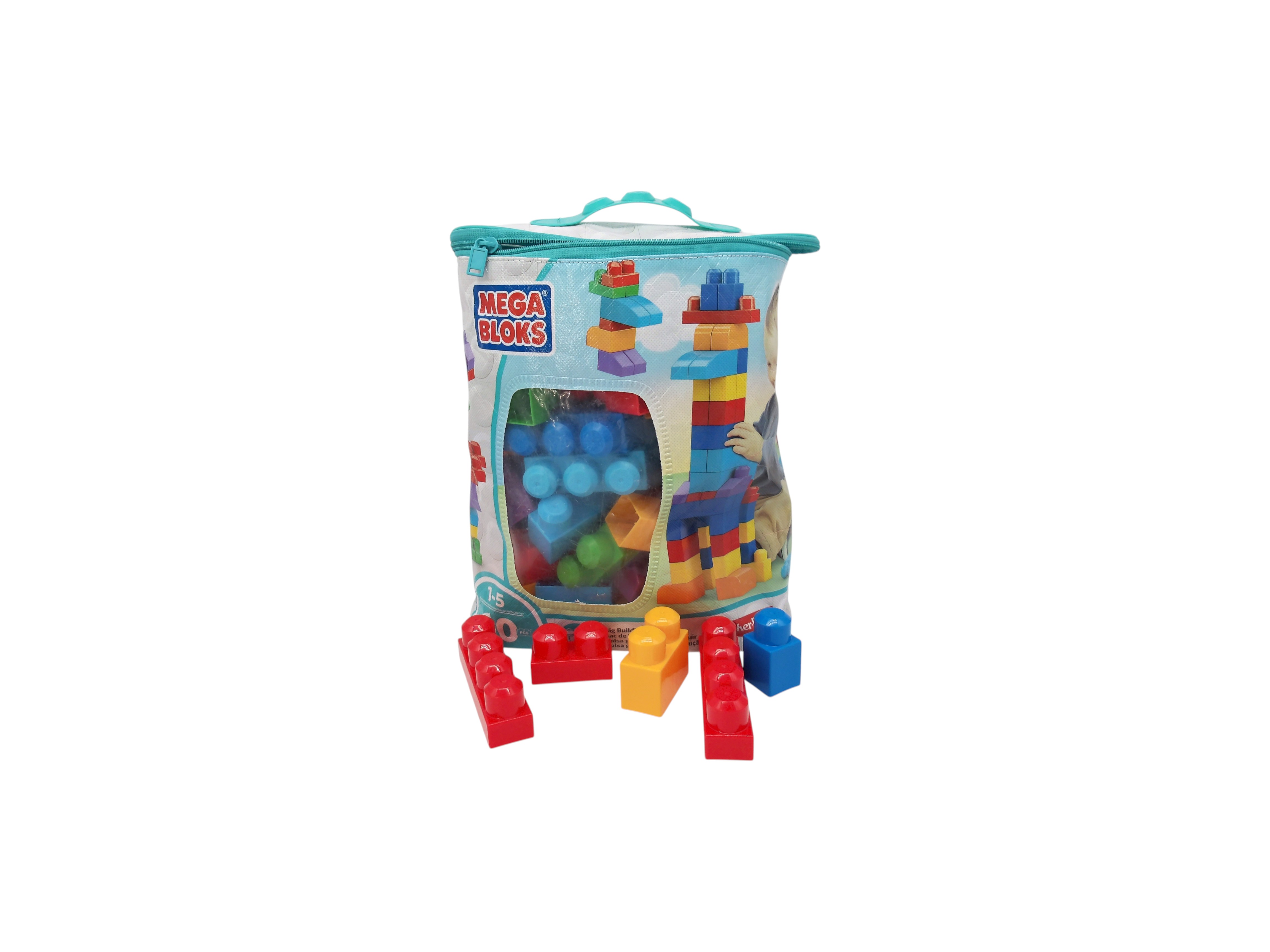 Voir photo 2 de Mega Bloks - Sac medium 60 briques Mega Bloks - Sac medium 60 briques Très bon état reconditionné photo 2