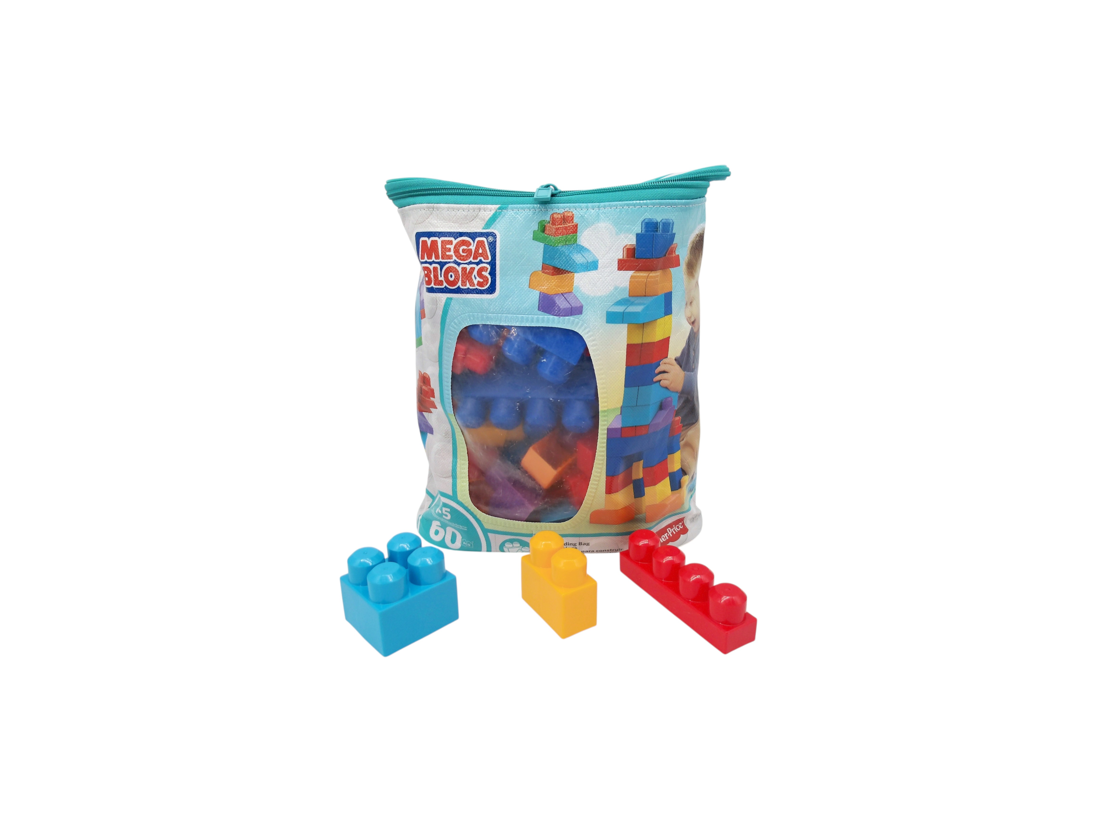 Voir photo 2 de Mega Bloks - Sac medium 60 briques Mega Bloks - Sac medium 60 briques Très bon état reconditionné photo 2