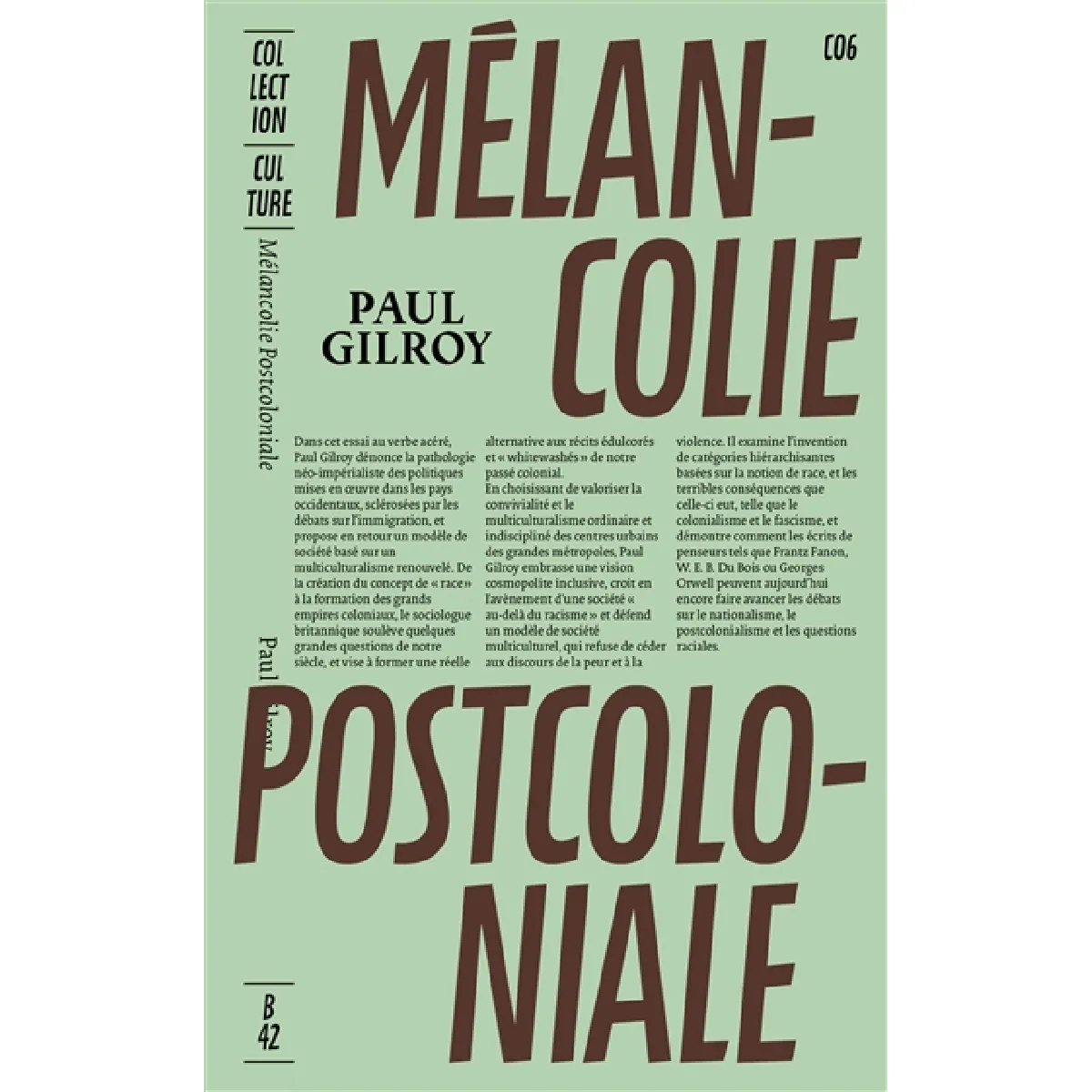 Acheter Mélancolie postcoloniale État correct - 16,07 € Mélancolie postcoloniale État correct N/A (Il ne s'agit pas d'une marque reconditionné disponible sur Rue du Commerce Seconde Vie