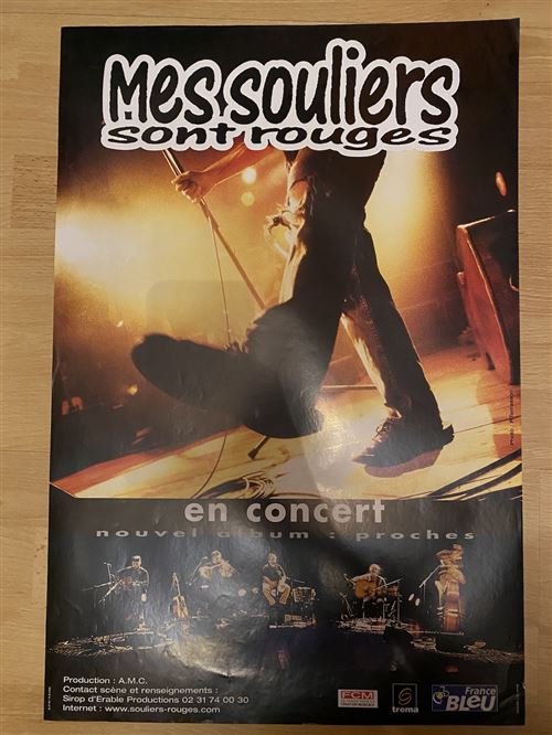 Mes Souliers sont Rouges - En concert - 40x60cm - Affiche État correct N/A reconditionné disponible sur Fnac