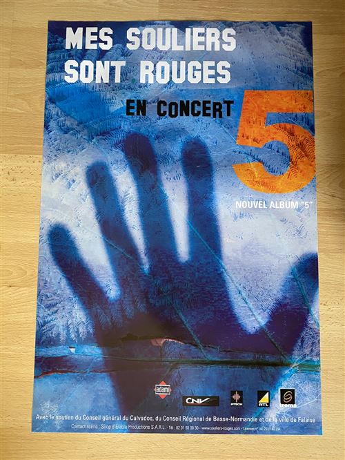 Mes Souliers sont Rouges - En concert - 5 - 40x60cm - Affiche État correct N/A reconditionné disponible sur Fnac
