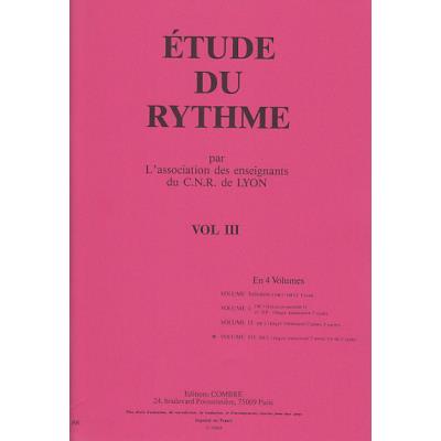 Méthodes et pédagogie COMBRE CNR DE LYON - ETUDE DU RYTHME VOL III Formation musicale - solfège État correct reconditionné disponible sur Fnac