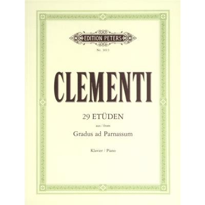 Méthodes et pédagogie EDITION PETERS CLEMENTI MUZIO - 29 STUDIES FROM 'GRADUS AD PARNASSUM' - PIANO Piano État correct - 25,86 € Méthodes et pédagogie EDITION PETERS CLEMENTI MUZIO - 29 STUDIES FROM 'GRADUS AD PARNASSUM' - PIANO Piano État correct reconditionné disponible sur Fnac