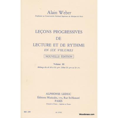 Méthodes et pédagogie LEDUC WEBER A. - LEÇONS PROGRESSIVES LECTURE ET RYTHME VOL.3 Formation musicale - solfège État correct reconditionné disponible sur Fnac