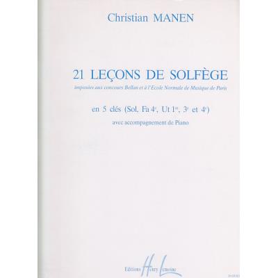 Méthodes et pédagogie LEMOINE MANEN CHRISTIAN - LEÇONS 5 CLÉS (21) AVEC ACCOMPAGNEMENT Formation musicale - solfège État correct reconditionné disponible sur Fnac