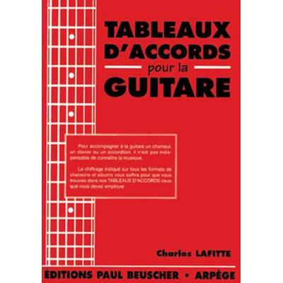 Méthodes et pédagogie PAUL BEUSCHER PUBLICATIONS LAFITTE CHARLES - TABLEAUX D'ACCORDS - GUITARE Guitare acoustique État correct reconditionné disponible sur Fnac