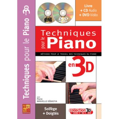Méthodes et pédagogie PLAY MUSIC PUBLISHING MINVIELLE-SEBASTIA - TECHNIQUES POUR LE PIANO EN 3D CD + DVD Piano État correct reconditionné disponible sur Fnac