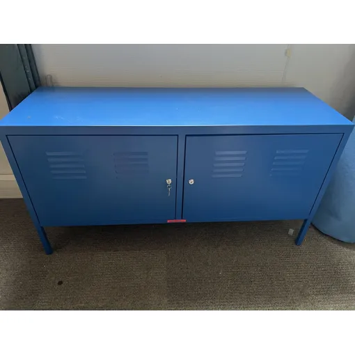 Meuble / armoire bas IKEA en métal bleu Bon état reconditionné disponible sur Rakuten