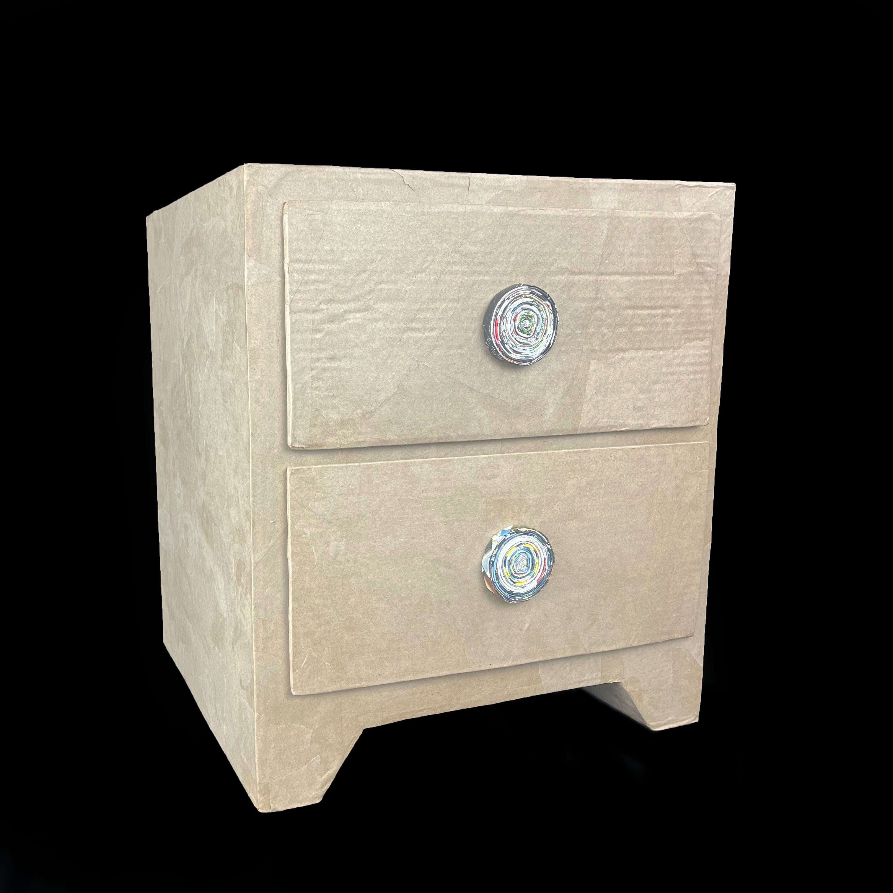 Voir photo 3 de Meuble d'appoint en carton recouvert de papier recyclé naturel - TRËMA Meuble d'appoint en carton recouvert de papier recyclé naturel - TRËMA Parfait état reconditionné photo 3