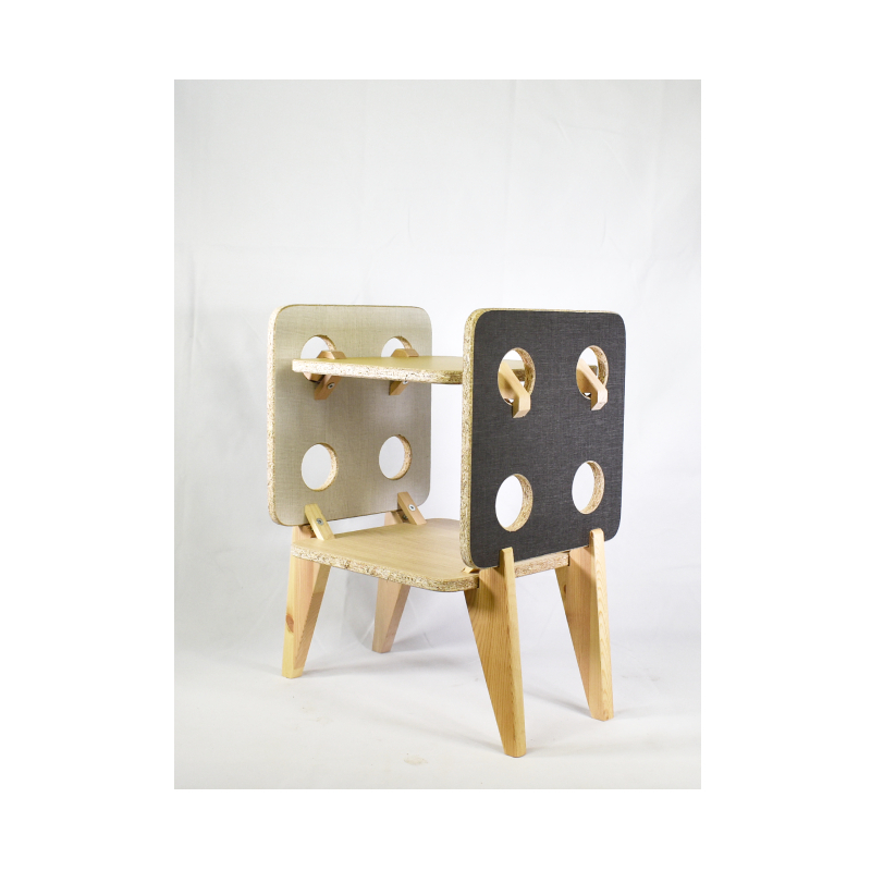 Voir photo 3 de Meuble "Pépite" : table de chevet "le Cube" Meuble "Pépite" : table de chevet "le Cube" Parfait état reconditionné photo 3