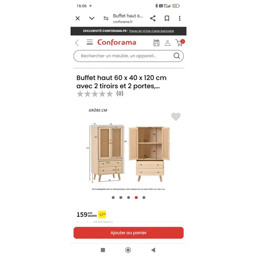 Meuble Bon état reconditionné disponible sur Rakuten