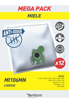 MI106MN ANTI-ODEUR 12 SACS Bon état Temium reconditionné disponible sur Darty