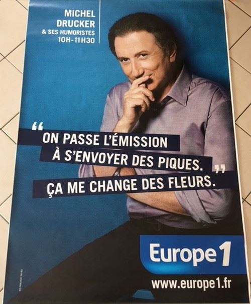Michel DRuCKER / Europe 1 - 120x175 cm - AFFICHE / POSTER État correct N/A reconditionné disponible sur Fnac