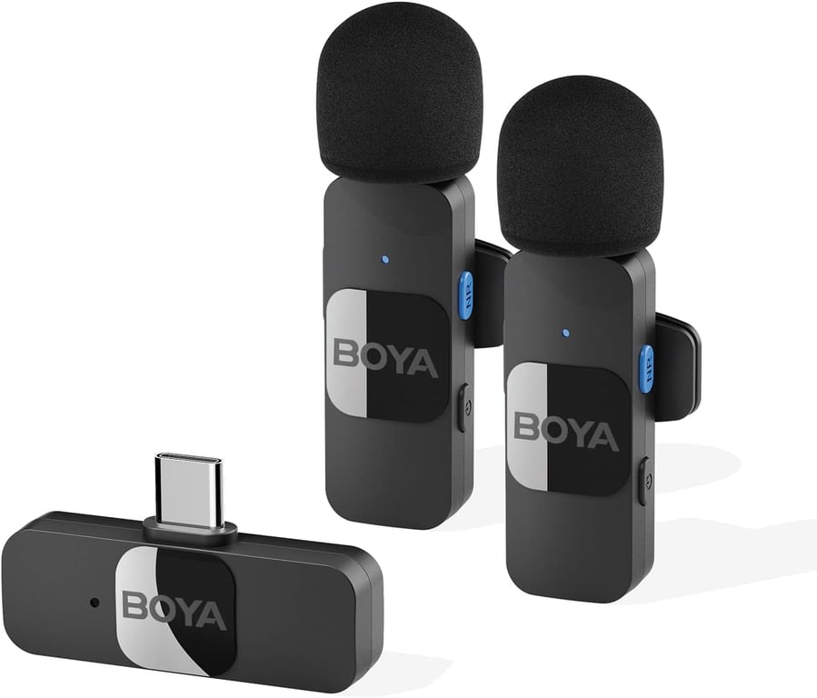 Micro cravate sans fil Boya V2 Lightning, omnidirectionnel, réduction de bruit - Bon état Bon état reconditionné disponible sur Pixmania