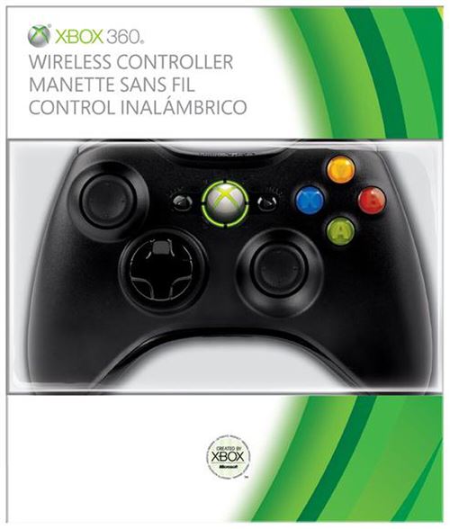 Microsoft Manette sans fil noire pour Xbox 360 État correct Microsoft reconditionné disponible sur Fnac