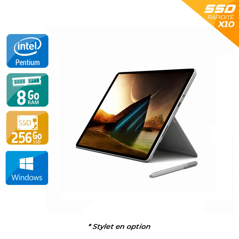 Microsoft Surface Go 1824 10'' Pentium Gold 8Go RAM 256Go SSD Windows 10  État correctOccasion certifiée reconditionnée Bon état reconditionné disponible sur Kiatoo