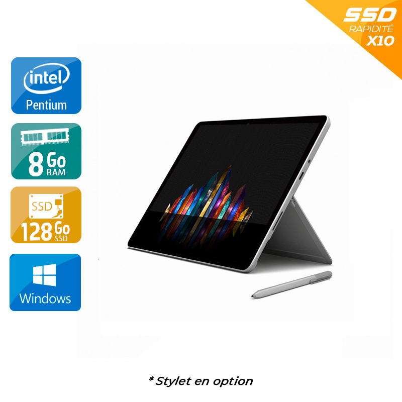 Microsoft Surface Go 1825 10'' Pentium Gold 8Go RAM 128Go SSD Windows 10  Très bon étatOccasion certifiée reconditionnée Bon état reconditionné disponible sur Kiatoo