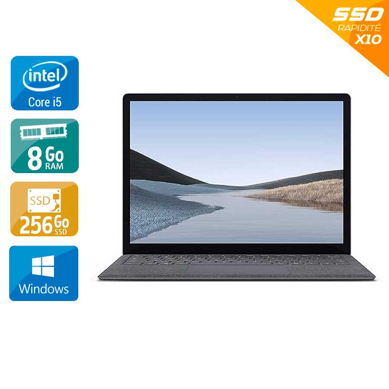 Microsoft Surface Laptop 3 13,5'' i5 10th 8Go RAM 256Go SSD Windows 11 - Etat du Produit : État correct État correct Bon état reconditionné disponible sur Kiatoo