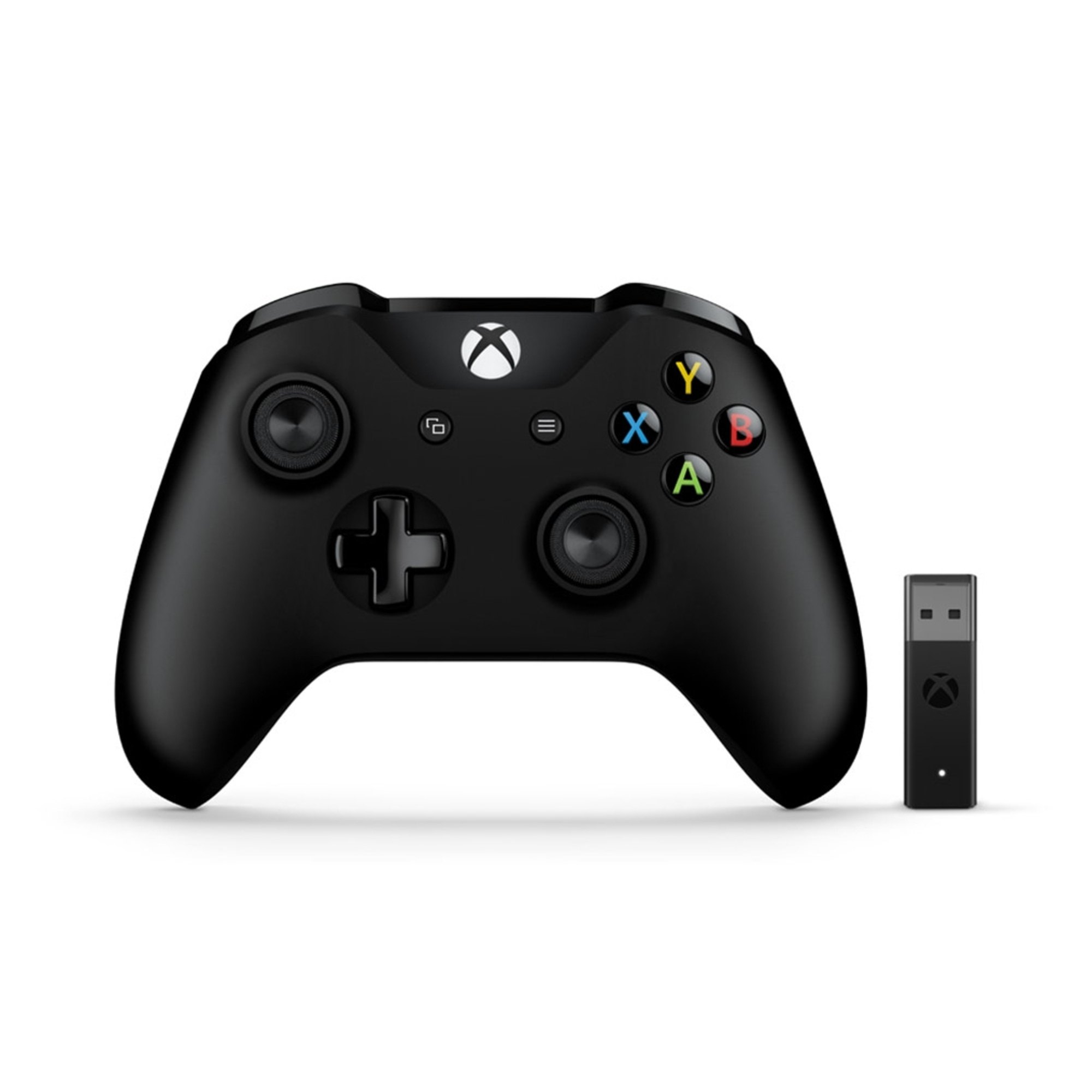 Microsoft Xbox Controller + Wireless Adapter Noir Manette de jeu PC, Xbox One - Excellent état Parfait état Microsoft reconditionné disponible sur Pixmania