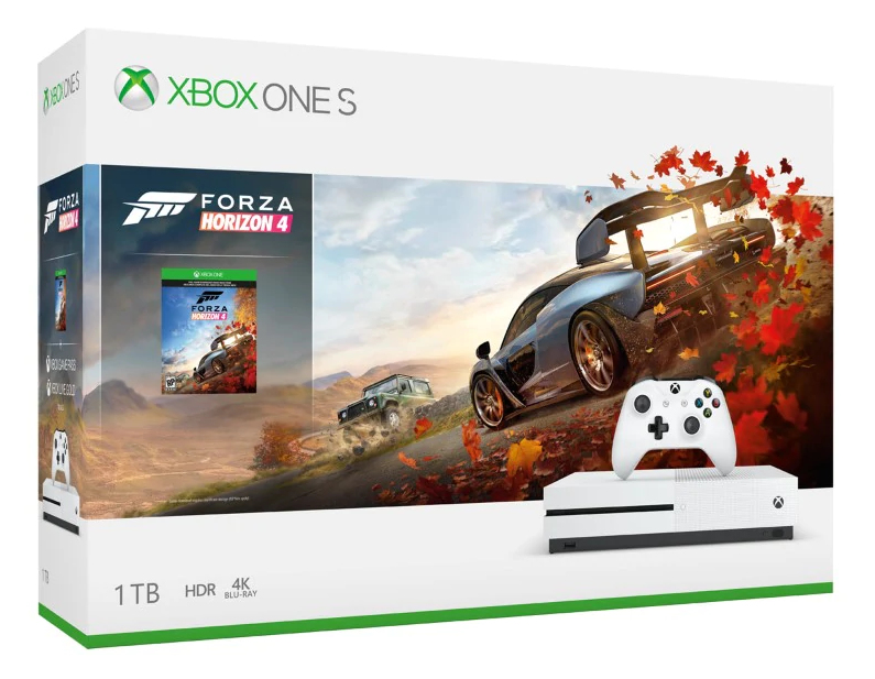 Microsoft Xbox One S 1TB + Forza Horizon 4 1 To Wifi Blanc - Excellent état Parfait état Microsoft reconditionné disponible sur Pixmania