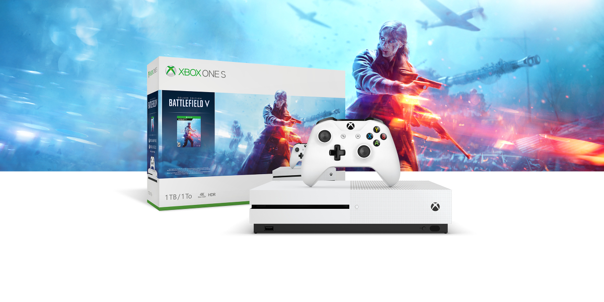 Microsoft Xbox One S + Battlefield V 1 To Wifi Blanc - Excellent état Parfait état Microsoft reconditionné photo 3 | Dero