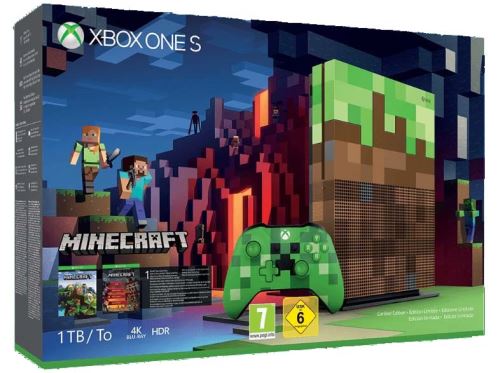 Microsoft Xbox One S - Minecraft Limited Edition Bundle - console de jeux - 4K - HDR - 1 To HDD État correct Microsoft reconditionné disponible sur Fnac