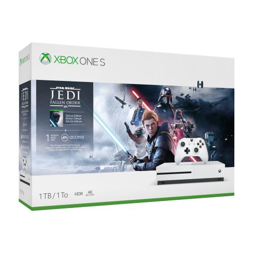 Microsoft Xbox One S - Star Wars Jedi: Fallen Order Bundle - console de jeux - 4K - HDR - 1 To HDD - blanc - Star Wars Jedi: Fallen Order Deluxe Edition État correct reconditionné disponible sur Fnac